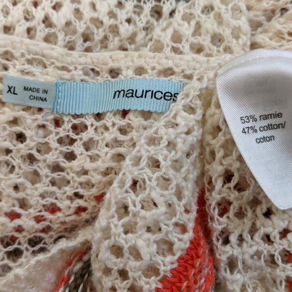 Open Knit Stripped Sweater  Size XL - Picture 3 of 4